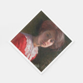 Portret van een dame (van Elin Danielson-Gambogi) Servet (Hoek)