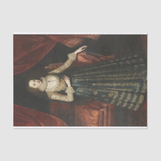 Portret van een dame van Robert Peake Tissuepapier (Voorkant)