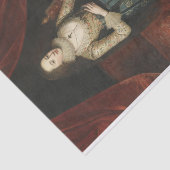 Portret van een dame van Robert Peake Tissuepapier (Detail)