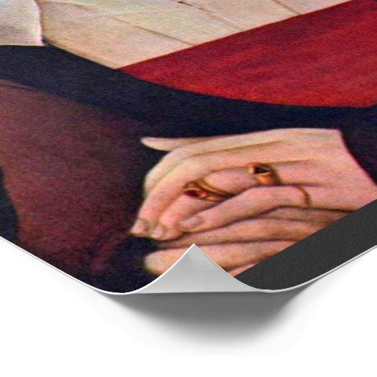 Portret van een dame van Weyden Rogier van Der Poster (Hoek)