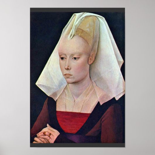 Portret van een dame van Weyden Rogier van Der Poster (Voorkant)