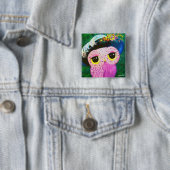 Portret van een dame vierkante button 5,1 cm (In situ)