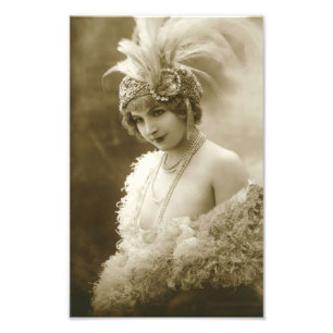 Portret van een danser foto afdruk