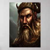 Portret van een Deense wandelwagen | AI Art Poster (Voorkant)