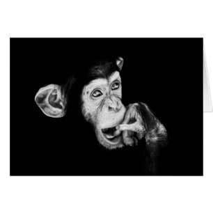 Portret van een denker Chimpansee