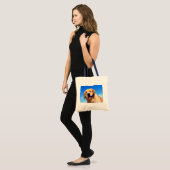 Portret van een dier met goudkoorts tote bag (Voorkant (model))