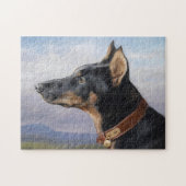 Portret van een Doberman | Carl Reichert Legpuzzel (Horizontaal)