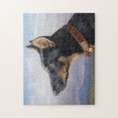 Portret van een Doberman | Carl Reichert Legpuzzel (Verticaal)