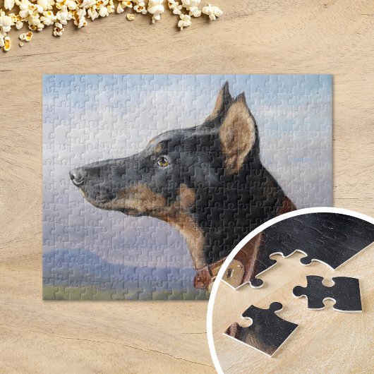 Portret van een Doberman | Carl Reichert Legpuzzel