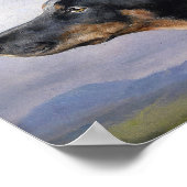 Portret van een Doberman | Carl Reichert Poster (Hoek)