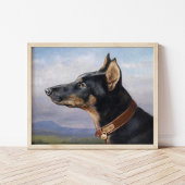 Portret van een Doberman | Carl Reichert Poster