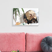 Portret van een dode man (Sterfelijkheid en dood) Canvas Afdruk (Insitu (Woonkamer))