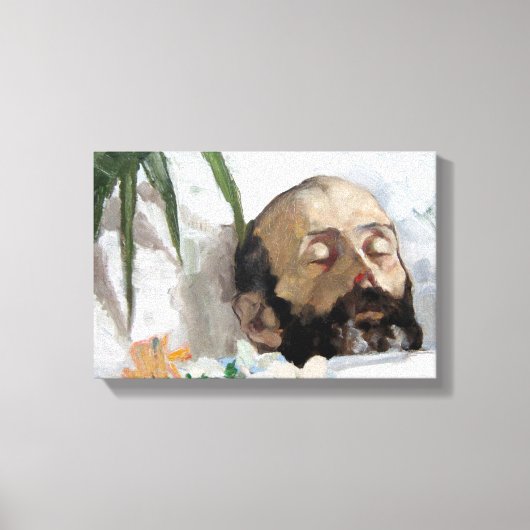 Portret van een dode man (Sterfelijkheid en dood) Canvas Afdruk (Voorkant)