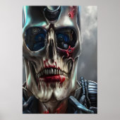 Portret van een dode schedel l | AI Art Poster (Voorkant)