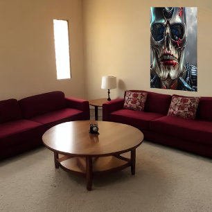 Portret van een dode schedel l   AI Art Poster