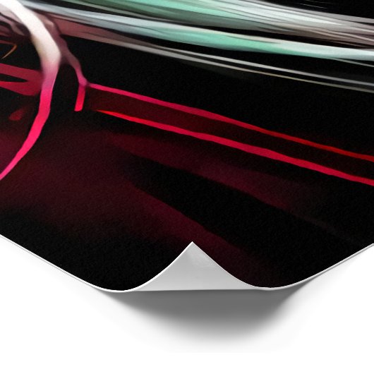 Portret van een dode zombie dame | AI Art. Poster (Hoek)