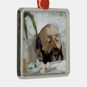 Portret van een dodelijk Man (sterfte en dood) (ar Metalen Ornament (Rechts)