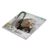 Portret van een dodelijk Man (sterfte en dood) (ar Tegeltje (Zijkant)