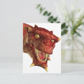 portret van een draak briefkaart (Staand voorkant)