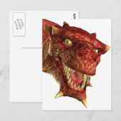 portret van een draak briefkaart (Voorkant / Achterkant)