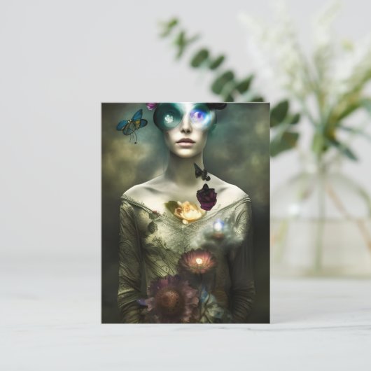 "Portret van een dromer" Fantasy AI Art Briefkaart (Staand voorkant)