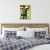 Portret van een Duitse herder Canvas Afdruk (Insitu (Slaapkamer))