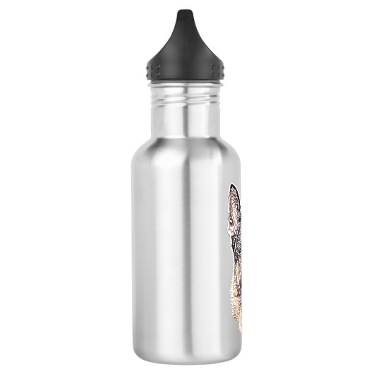 Portret van een Duitse herder gekleurde geschetste Waterfles (Links)