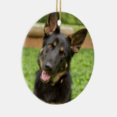 Portret van een Duitse herder Keramisch Ornament (Rechts)