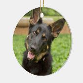Portret van een Duitse herder Keramisch Ornament (Links)