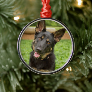 Portret van een Duitse herder Metalen Ornament
