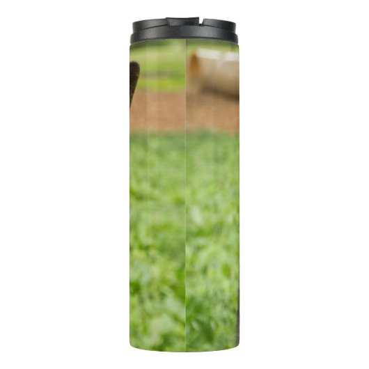 Portret van een Duitse herder Thermosbeker (Achterkant)