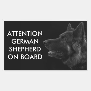 Portret van een duitse herderhond rechthoekige sticker