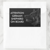 Portret van een Duitse herdershond Rechthoekige Sticker (Tas)