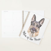 Portret van een Duitse Shepherd Dog Sketched Art Planner (Display)