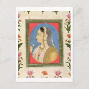 Portret van een edele dame uit de kleine klevende  briefkaart