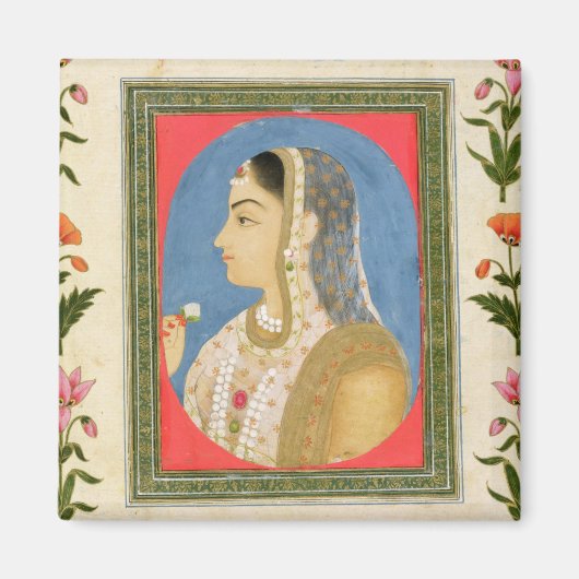 Portret van een edele dame uit de kleine klevende magneet (Voorkant)