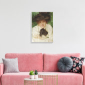 Portret van een Edwardiaanse dame ( kunst) Canvas Afdruk (Insitu (Woonkamer))