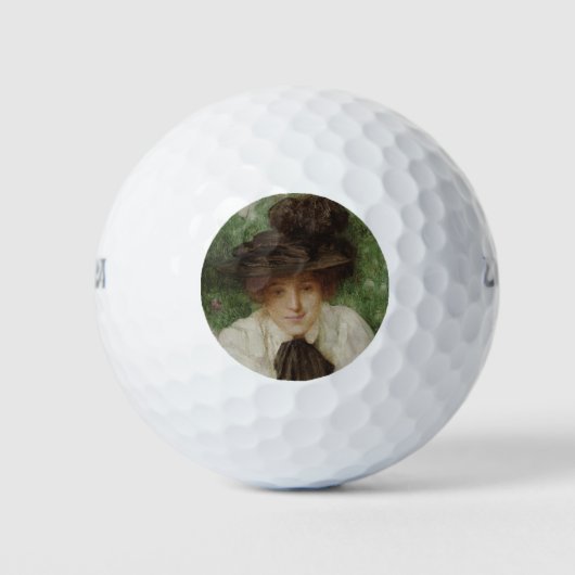 Portret van een Edwardiaanse dame ( kunst) Golfballen (Voorkant)