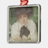 Portret van een Edwardiaanse dame ( kunst) Metalen Ornament (Links)