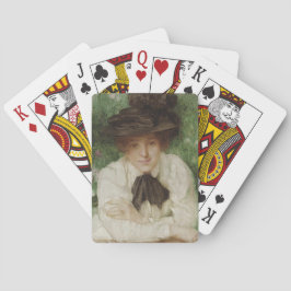 Portret van een Edwardiaanse dame ( kunst) Pokerkaarten