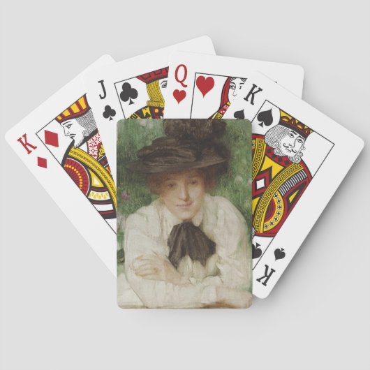 Portret van een Edwardiaanse dame ( kunst) Pokerkaarten (Achterkant)