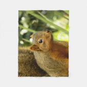 Portret van een eekhoorn Natuur Dierfotografie Fleece Deken (Voorkant)