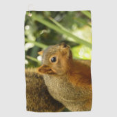 Portret van een eekhoorn Natuur Dierfotografie Golfhanddoek (Voorkant)