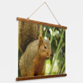 Portret van een eekhoorn Natuur Dierfotografie Hangend Wandkleed (Gebogen)