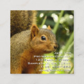 Portret van een eekhoorn Natuur Dierfotografie Vierkante Visitekaartje (Voorkant)