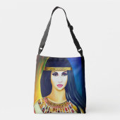 Portret van een Egyptische prinses Crossbody Tas (Achterkant)