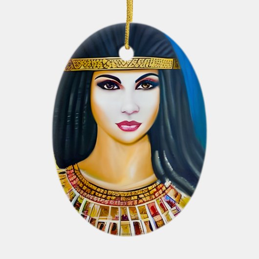 Portret van een Egyptische prinses Keramisch Ornament (Voorkant)