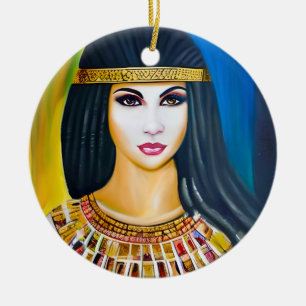 Portret van een Egyptische prinses Keramisch Ornament