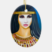 Portret van een Egyptische prinses Keramisch Ornament (Achterkant)