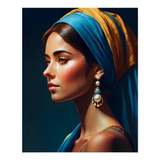 Portret van een elegante dame |  perfect poster (Voorkant)